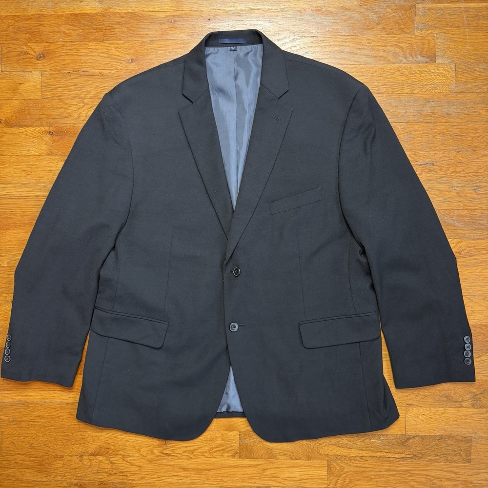 Jos A Bank 1905 Tailored Fit Black Stretch Wool Blend Blazer Suit Jacket Classic
